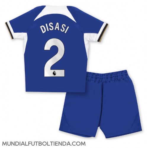 Camiseta Chelsea Axel Disasi #2 Primera Equipación Replica 2023-24 para niños mangas cortas (+ Pantalones cortos)